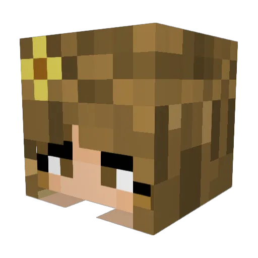 DinoDudu Minecraft avatar head, 3D render