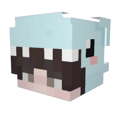 DinoFer03 Minecraft avatar head, 3D render