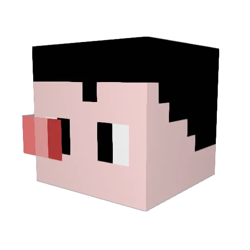 DinoFranco Minecraft avatar head, 3D render