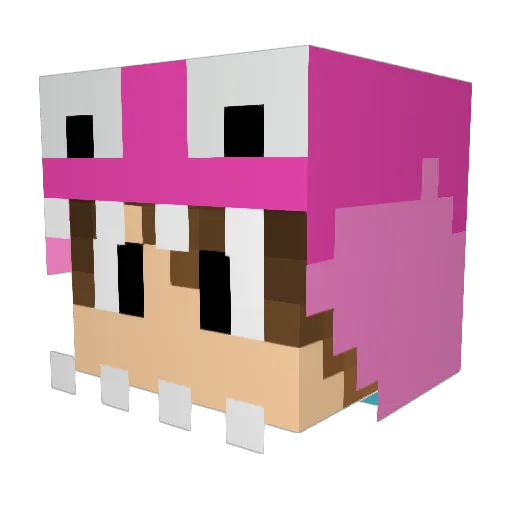 DinoG123 Minecraft avatar head, 3D render