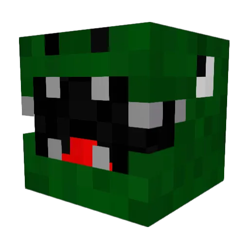 DinoHDD Minecraft avatar head, 3D render