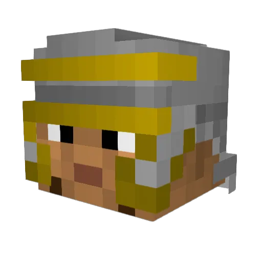 DinoJimmy Minecraft avatar head, 3D render