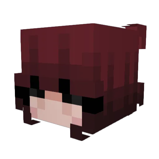 DinoLara Minecraft avatar head, 3D render