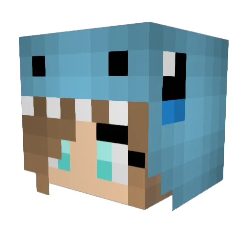 DinoMcFly Minecraft avatar head, 3D render