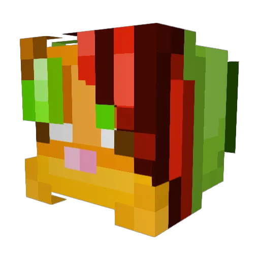 DinoMintz Minecraft avatar head, 3D render