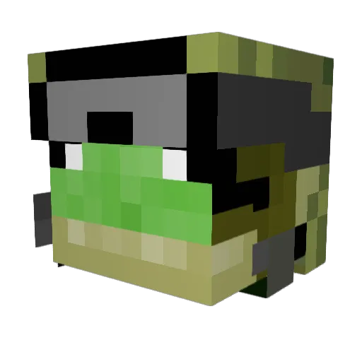 DinoNinjaBoy Minecraft avatar head, 3D render