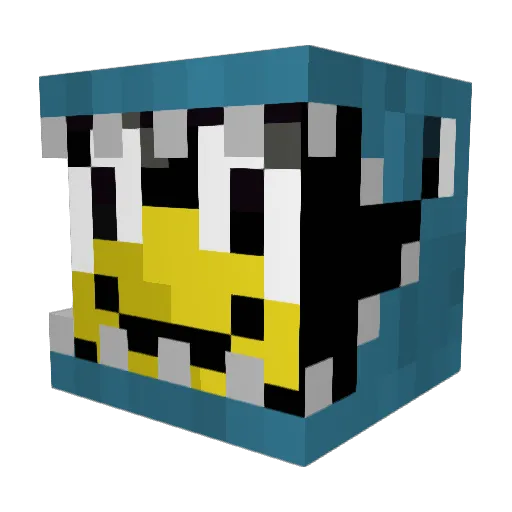 DinoPenguin Minecraft avatar head, 3D render