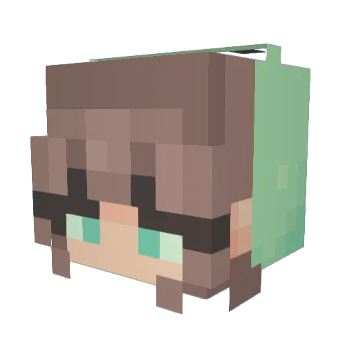 DinoQueen99 Minecraft avatar head, 3D render