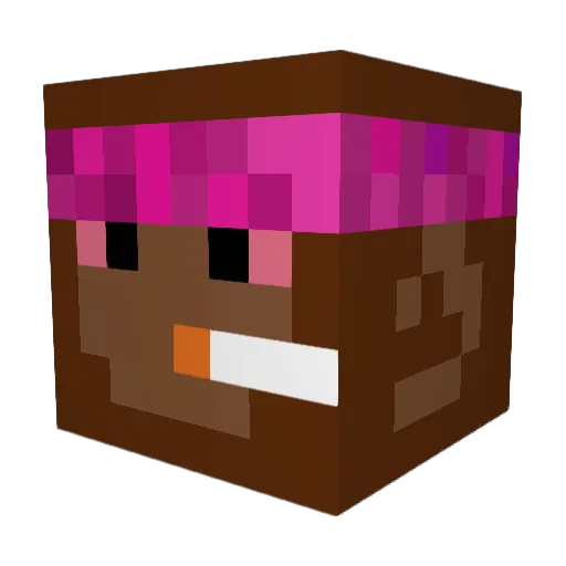 DinoTAG Minecraft avatar head, 3D render
