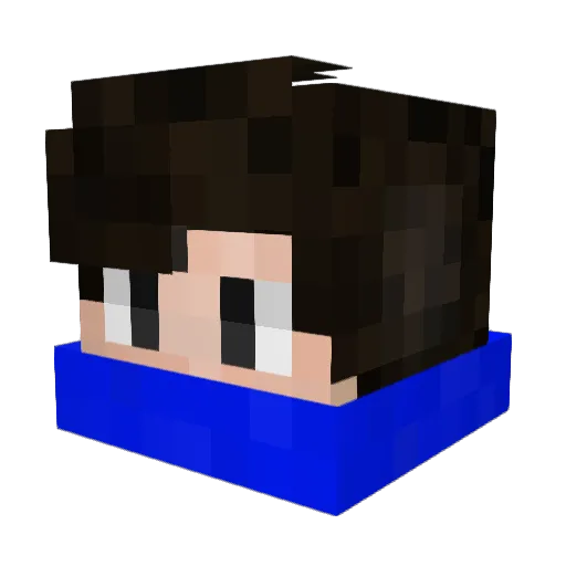 DinoZockt Minecraft avatar head, 3D render