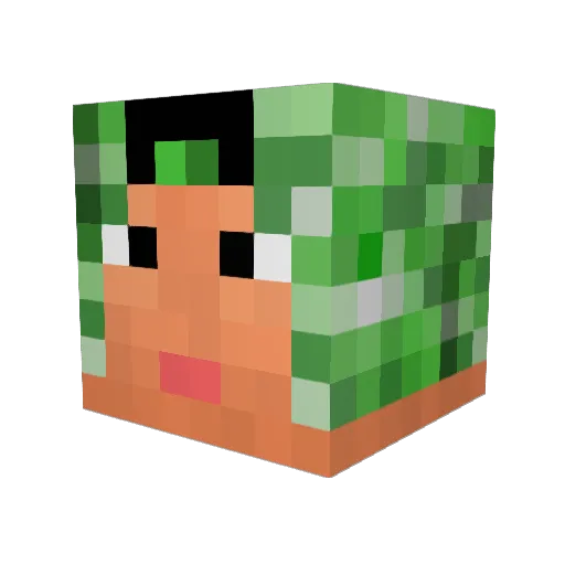 Dino_DD Minecraft avatar head, 3D render
