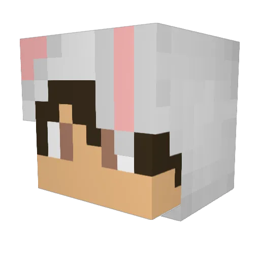 Dino_Moon Minecraft avatar head, 3D render