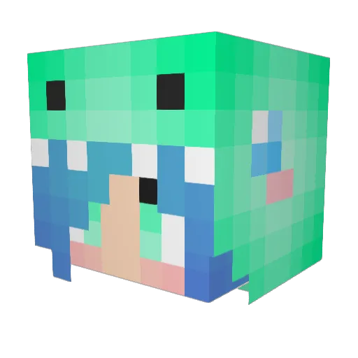 Dino_Pig Minecraft avatar head, 3D render