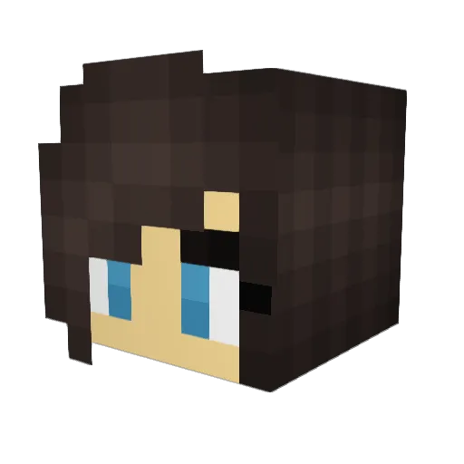 Dino_Rin Minecraft avatar head, 3D render