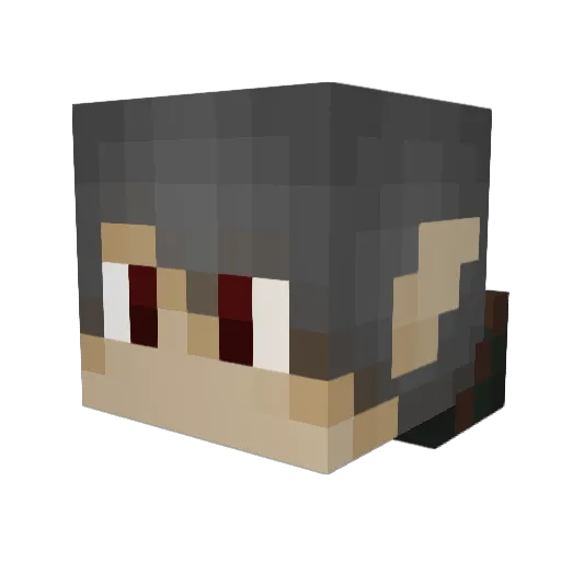 Dino_Squid Minecraft avatar head, 3D render