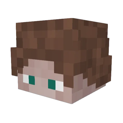 Dino_track Minecraft avatar head, 3D render