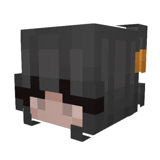 Dinobetic Minecraft avatar head, 3D render