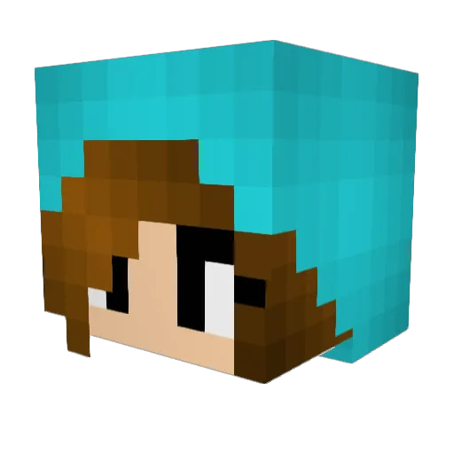 Dinobite123 Minecraft avatar head, 3D render
