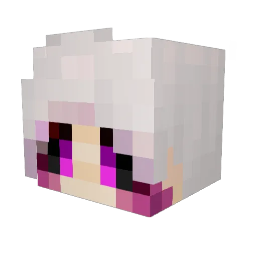 Dinocx Minecraft avatar head, 3D render