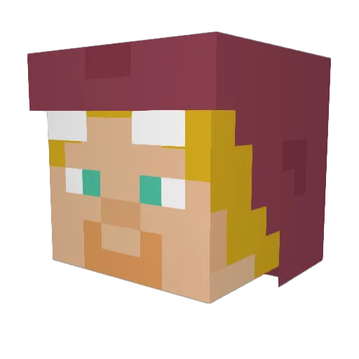 Dinoel21 Minecraft avatar head, 3D render