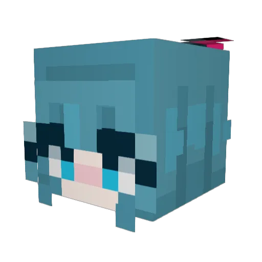 DinoemoD Minecraft avatar head, 3D render