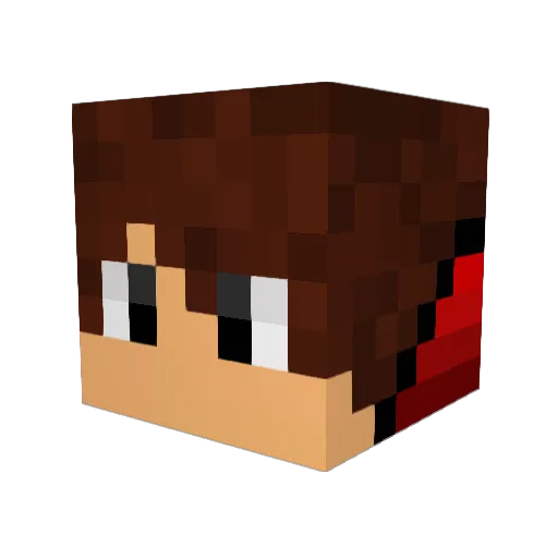 Dinofaniac Minecraft avatar head, 3D render