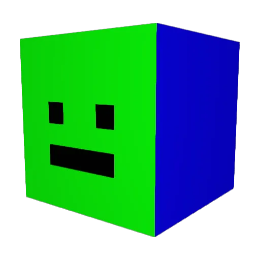 Dinogmz Minecraft avatar head, 3D render