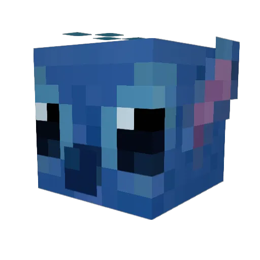 Dinogourou Minecraft avatar head, 3D render