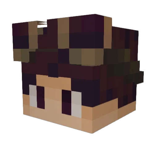 DinomiteA Minecraft avatar head, 3D render