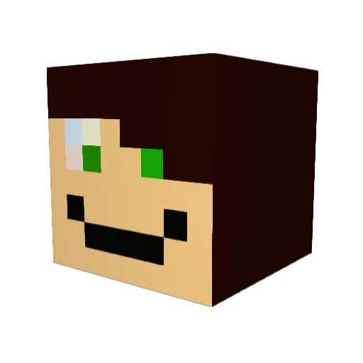 Dinomyt3 Minecraft avatar head, 3D render