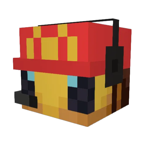 Dinonuggies3 Minecraft avatar head, 3D render