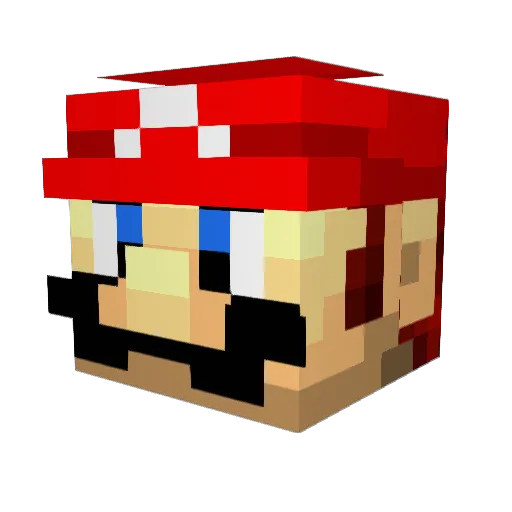 Dinophobe Minecraft avatar head, 3D render