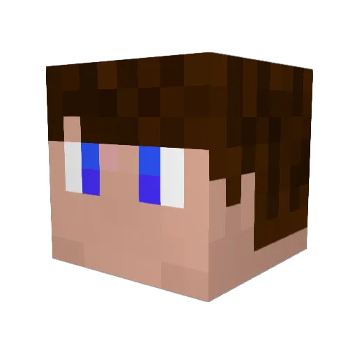 Dinopolis Minecraft avatar head, 3D render