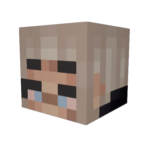 Dinopopper Minecraft avatar head, 3D render