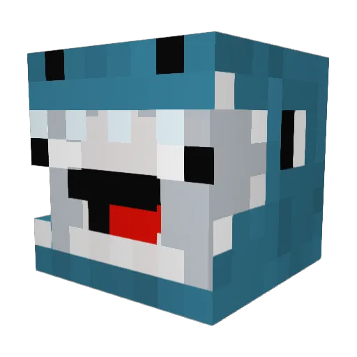 Dinorama Minecraft avatar head, 3D render