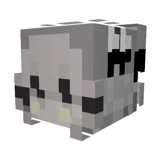 Dinoramo Minecraft avatar head, 3D render