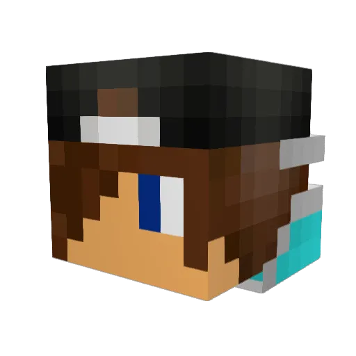 Dinorapper123 Minecraft avatar head, 3D render