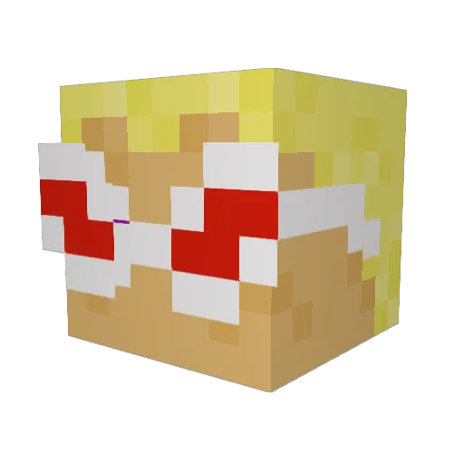 Dinoraul15 Minecraft avatar head, 3D render