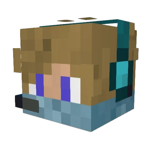 Dinos171 Minecraft avatar head, 3D render