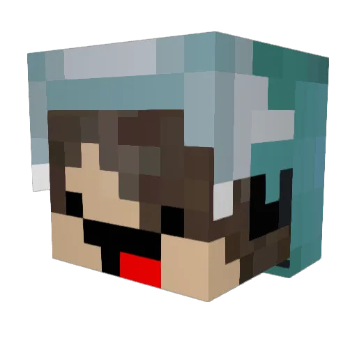 DinosPvP Minecraft avatar head, 3D render