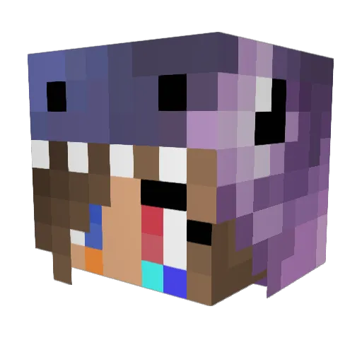 Dinos_ Minecraft avatar head, 3D render