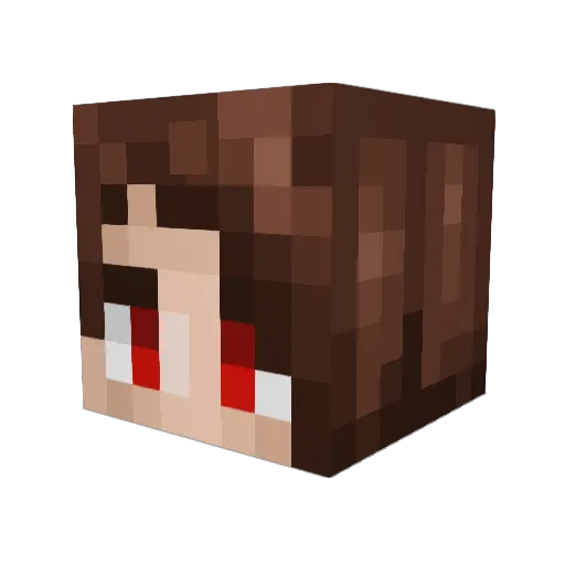 Dinosalex Minecraft avatar head, 3D render