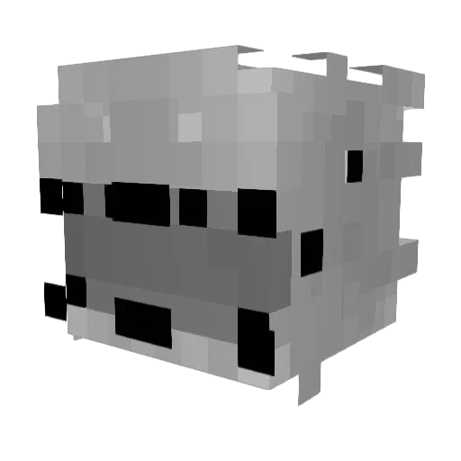 Dinosauer Minecraft avatar head, 3D render