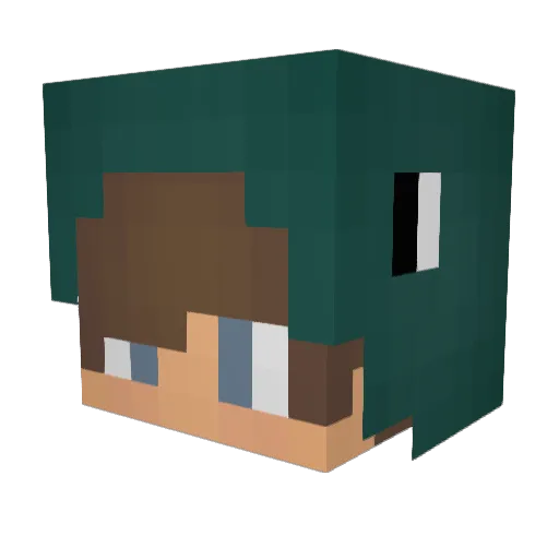 Dinosaurceplayer Minecraft avatar head, 3D render