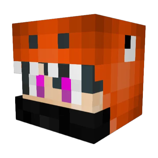 Dinoshark_ Minecraft avatar head, 3D render