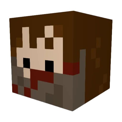 DinosoarMC Minecraft avatar head, 3D render