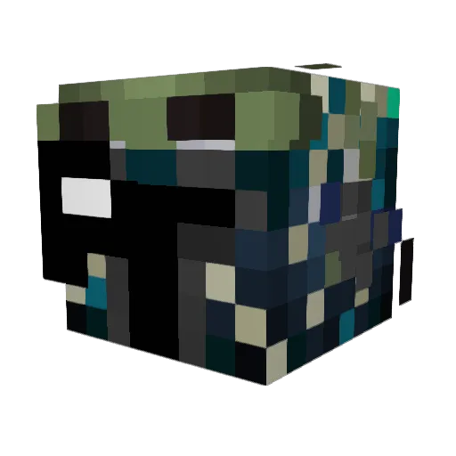 Dinosur1234 Minecraft avatar head, 3D render