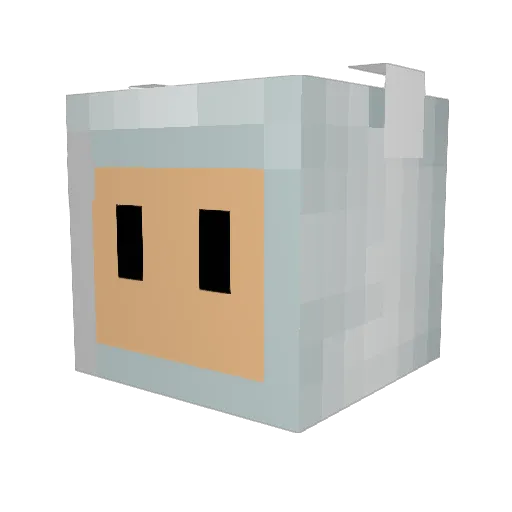 Dinotravman Minecraft avatar head, 3D render