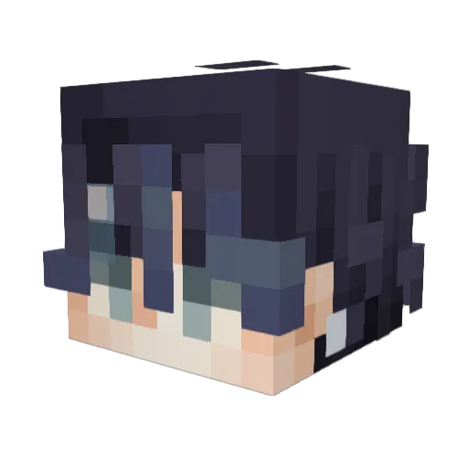 Dinowagyu Minecraft avatar head, 3D render