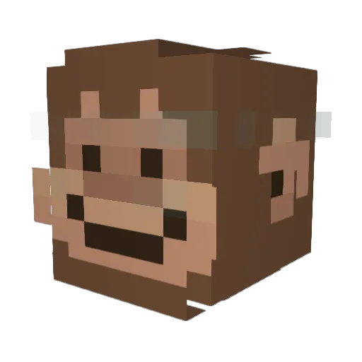 Dinowars2 Minecraft avatar head, 3D render